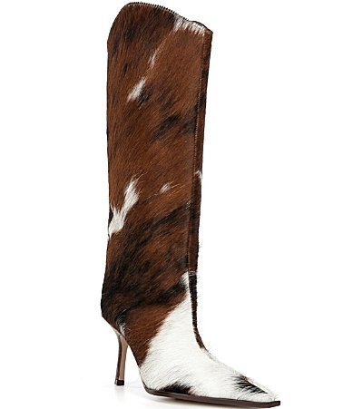 Schutz Maryana Wild Cow Print Hair Calf Tall Boots - 5 | Dillard's