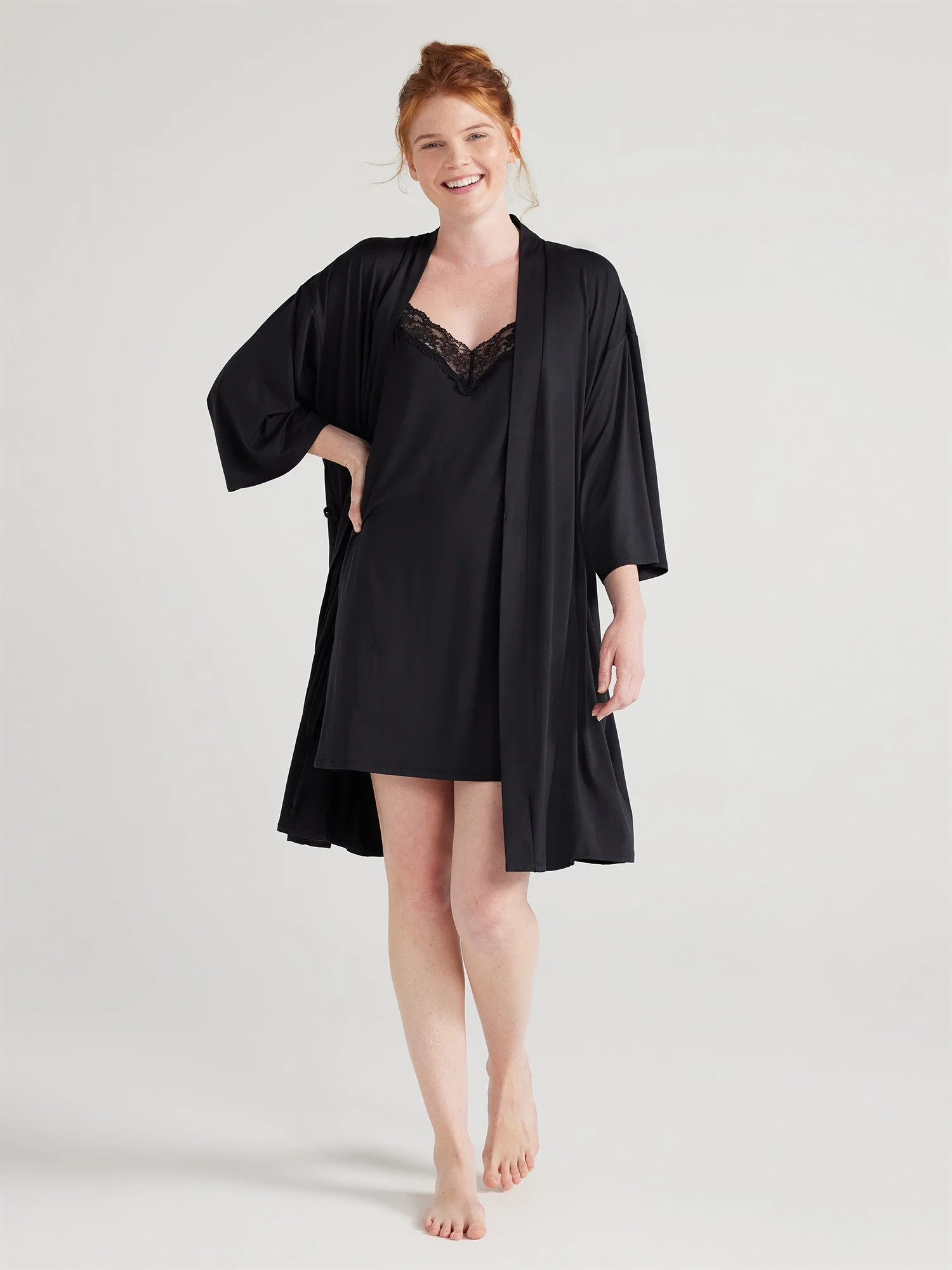 Joyspun Women’s Knit Robe, Sizes S/M to 2X/3X | Walmart (US)