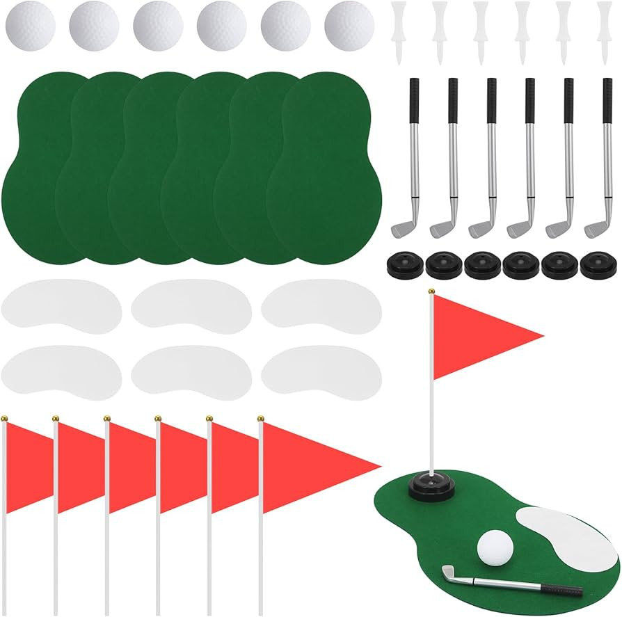 6 Set Golf Party Table Decorations Golf Party Supplies Include Ball Sand Trap Red Flags Plastic F... | Amazon (US)