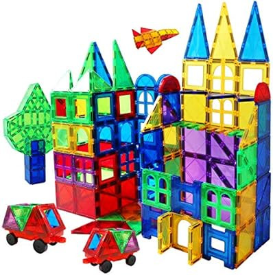 Magnet Building Tiles 130 Pcs 3D Toys Magnets Magnetic Blocks Set Preschool Toys Gifts for 3 4 5 ... | Amazon (US)