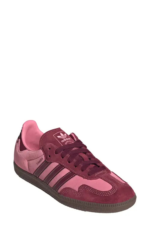 adidas Samba OG Sneaker in Pink Spark/shadow Red/gum5 at Nordstrom | Nordstrom