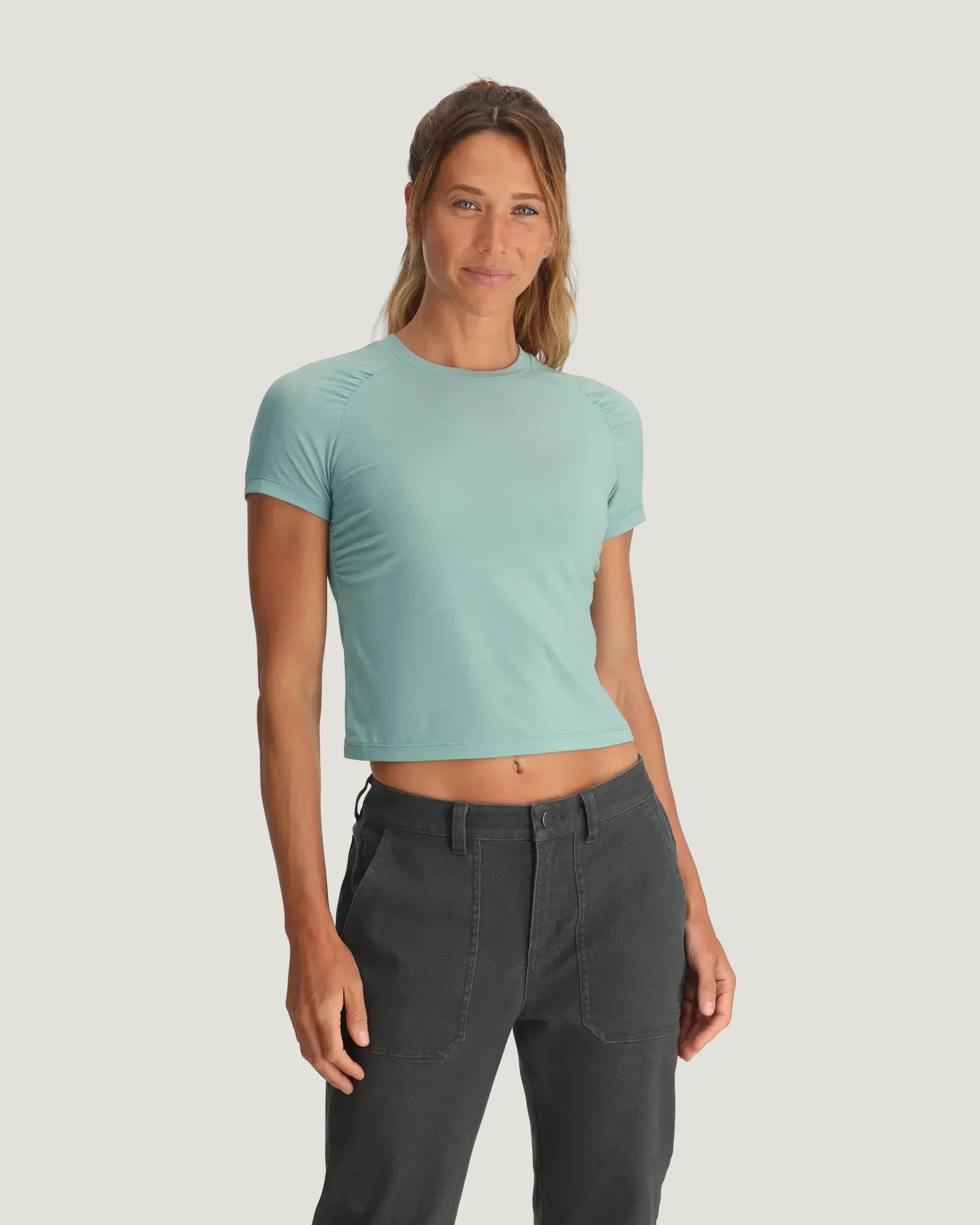 Women's Elevate Lightweight Fitted Tee - Ocean Mist | Free Fly Apparel