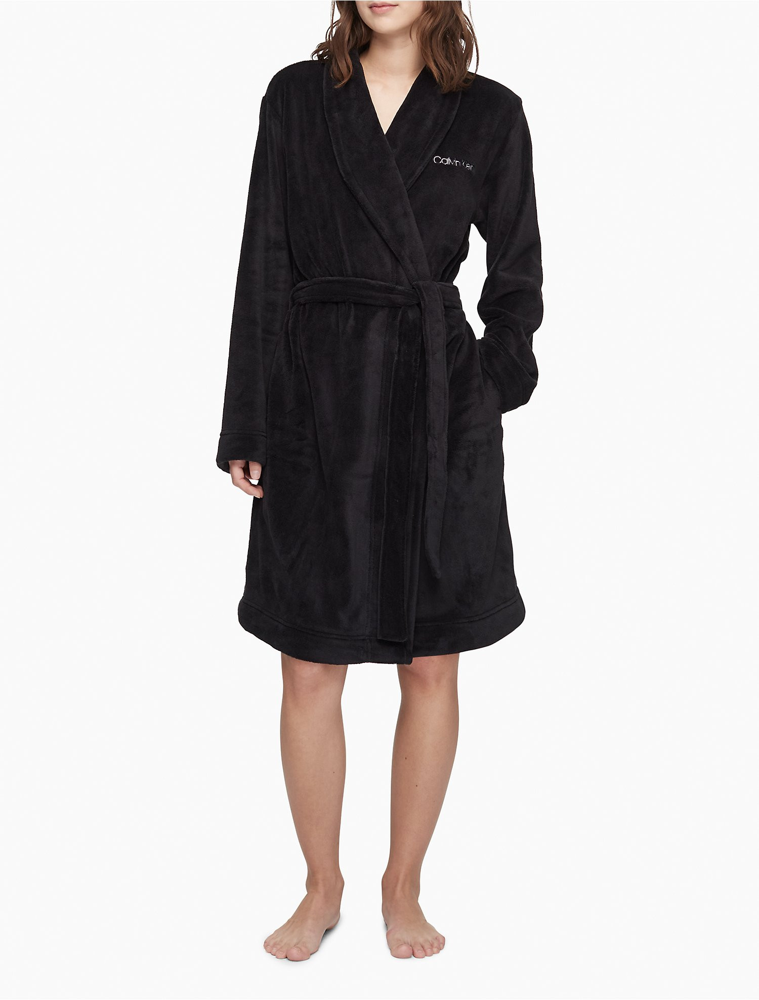 Shawl Collar Logo Belted Sleep Robe | Calvin Klein | Calvin Klein (US)