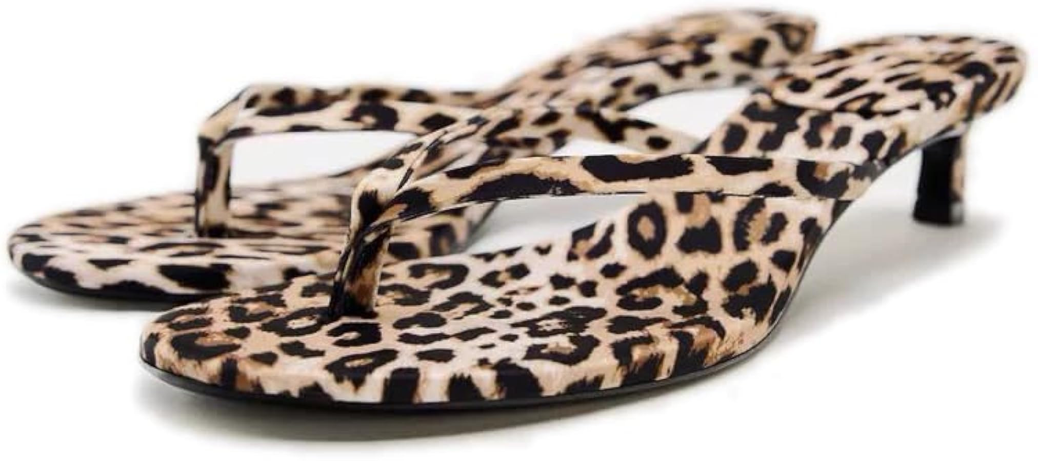 SAFECAMS Women's Kitten Heels Thong Sandals Round Open Toe Flip Flops Comfortable Summer Low Heel... | Amazon (US)