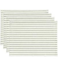 Solino Home Linen Cloth Napkins Set of 4-100% Pure Linen Sage and White Striped Dinner Napkins 20... | Amazon (US)