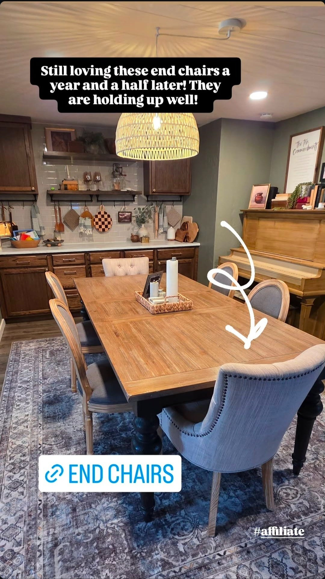 The end chairs that we got for our dining room are still holding strong two years later now. They are so comfy and durable. Highly recommend!  

 #LTKHome