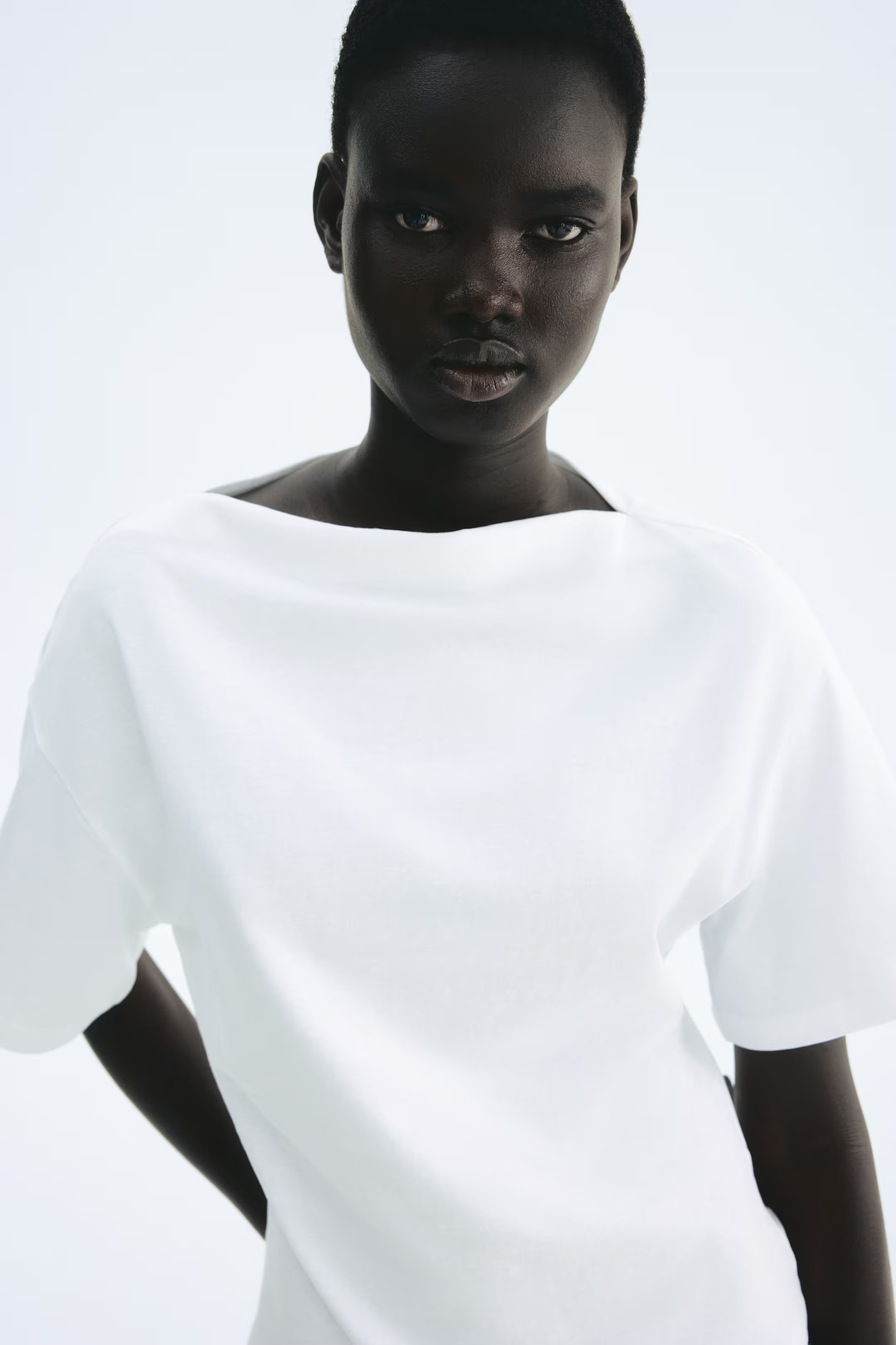 Boat-neck cotton top | H&M (UK, MY, IN, SG, PH, TW, HK)