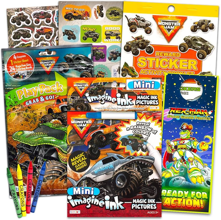 Monster Jam Ultimate Coloring Book Set for Kids ~ Activity Bundle with Monster Jam Imagine Ink, M... | Amazon (US)