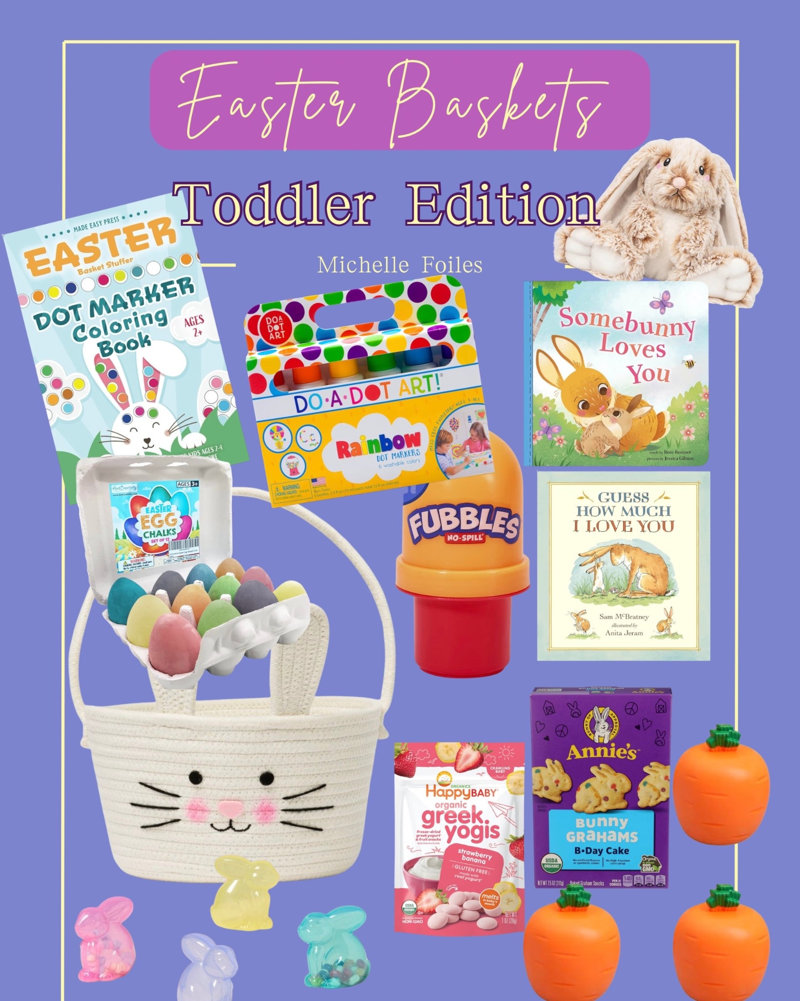 Cute toddler Easter basket ideas! Fun basket fillers like books, bubbles, chalk eggs, snacks, and toddler activities that make the perfect non-candy Easter basket.

#ltkfamily
#ltkkids
#ltkseasonal
#easterbasketideas
#toddlerfavorites


#LTKmomlife #LTKstorytime #LTKSpringSale
