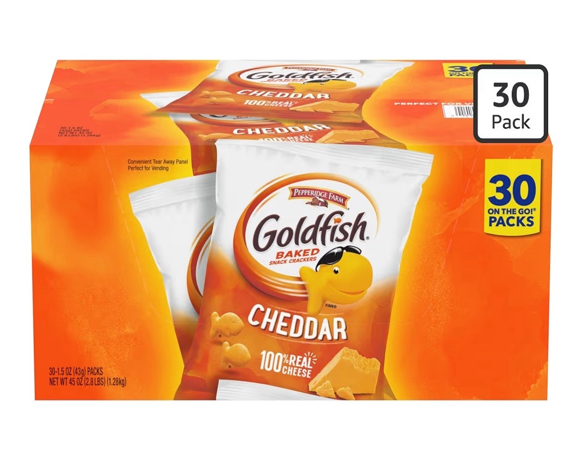 Goldfish 30 Packs are on sale for only $12.99 today! Fantastic deal for this ongoing favorite with kiddos. Also make a great classroom snack. 

#LTKKids #LTKSaleAlert