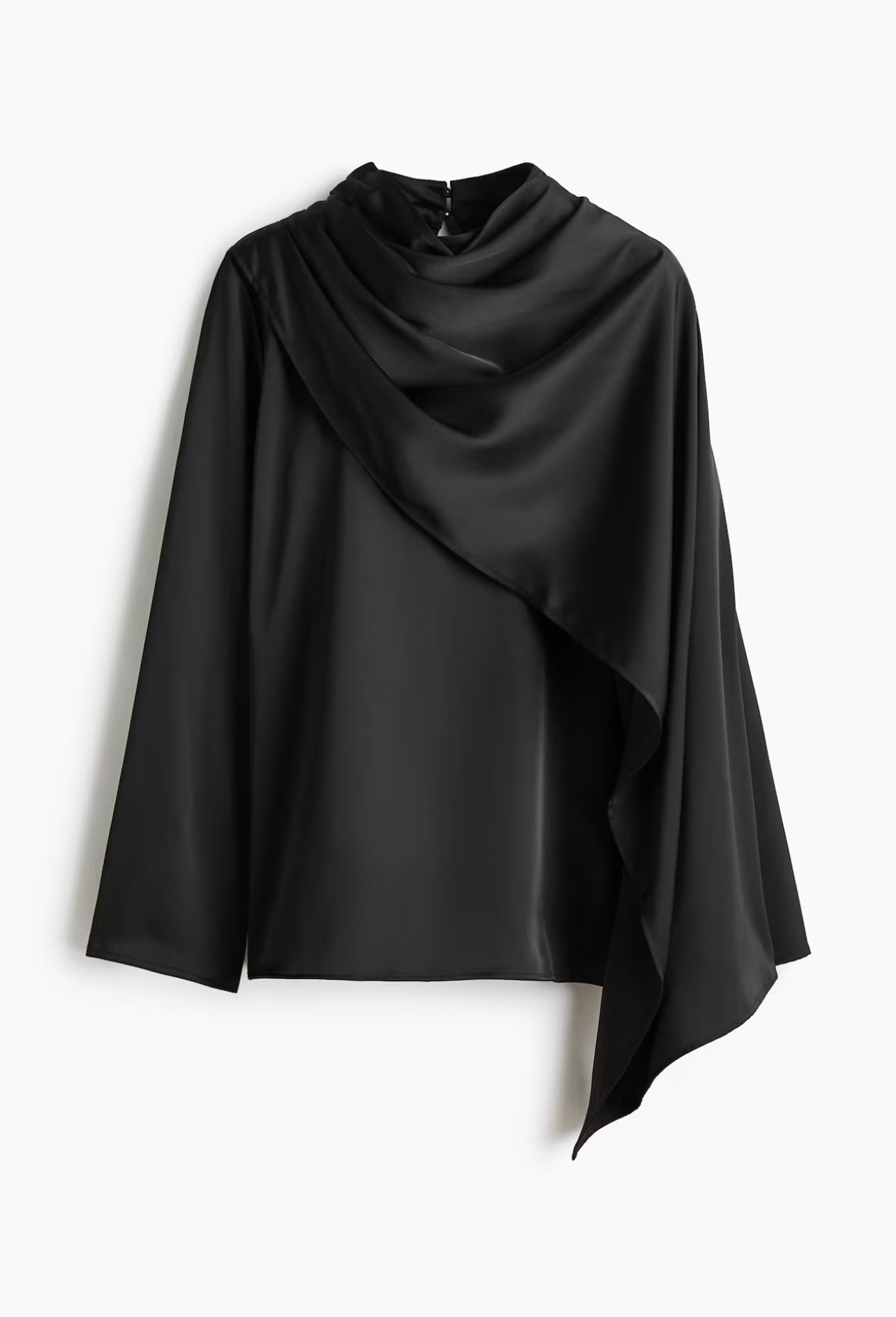 H&M shawl blouse scarf detail 