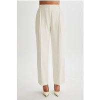 Amelie Suiting Straight Leg Pants - Ivory | MESHKI US