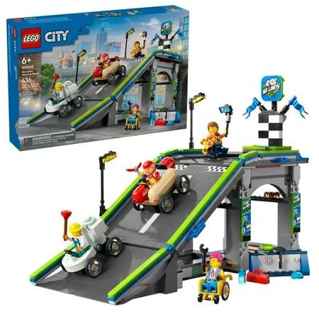 LEGO City No Limits: Race Car Ramp Track Toy - Building Toy for Kids, Boys and Girls, Ages 6+ - Soap Box Car Ramp for Racing with 2 Cars, 4 Minifigures, and Buildable Ramp - Gift Idea - 60460 | Walmart (US)