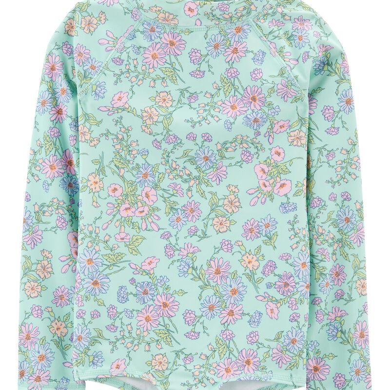 Kid Floral Print 1-Piece Rashguard | Carter's