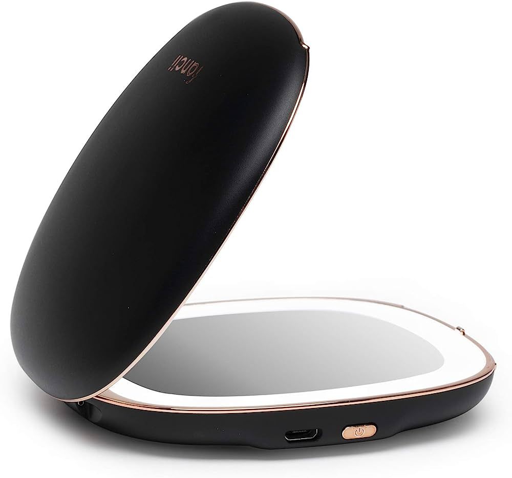 Fancii Compact Makeup Mirror with Natural LED Lights, 1x/ 10x Magnifying - Rechargeable, Portable, L | Amazon (US)