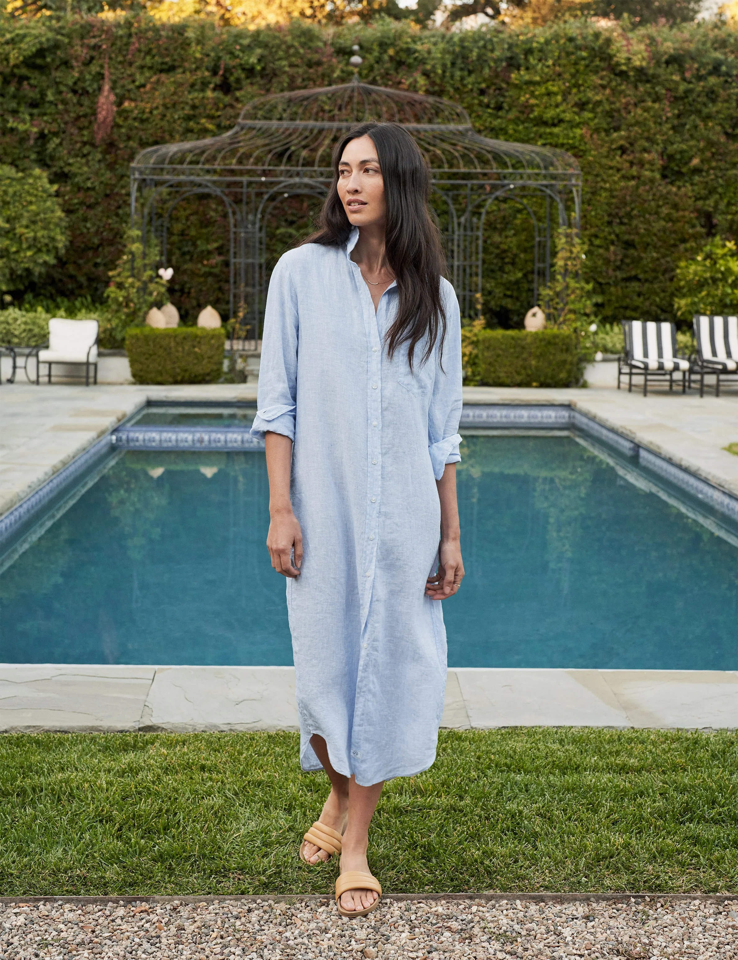 RORY Light Blue, Lived-in Linen | Frank & Eileen