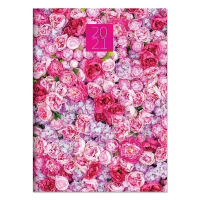 2021 Planner 7.5" x 10.25" Pink Peony Party - The Time Factory | Target