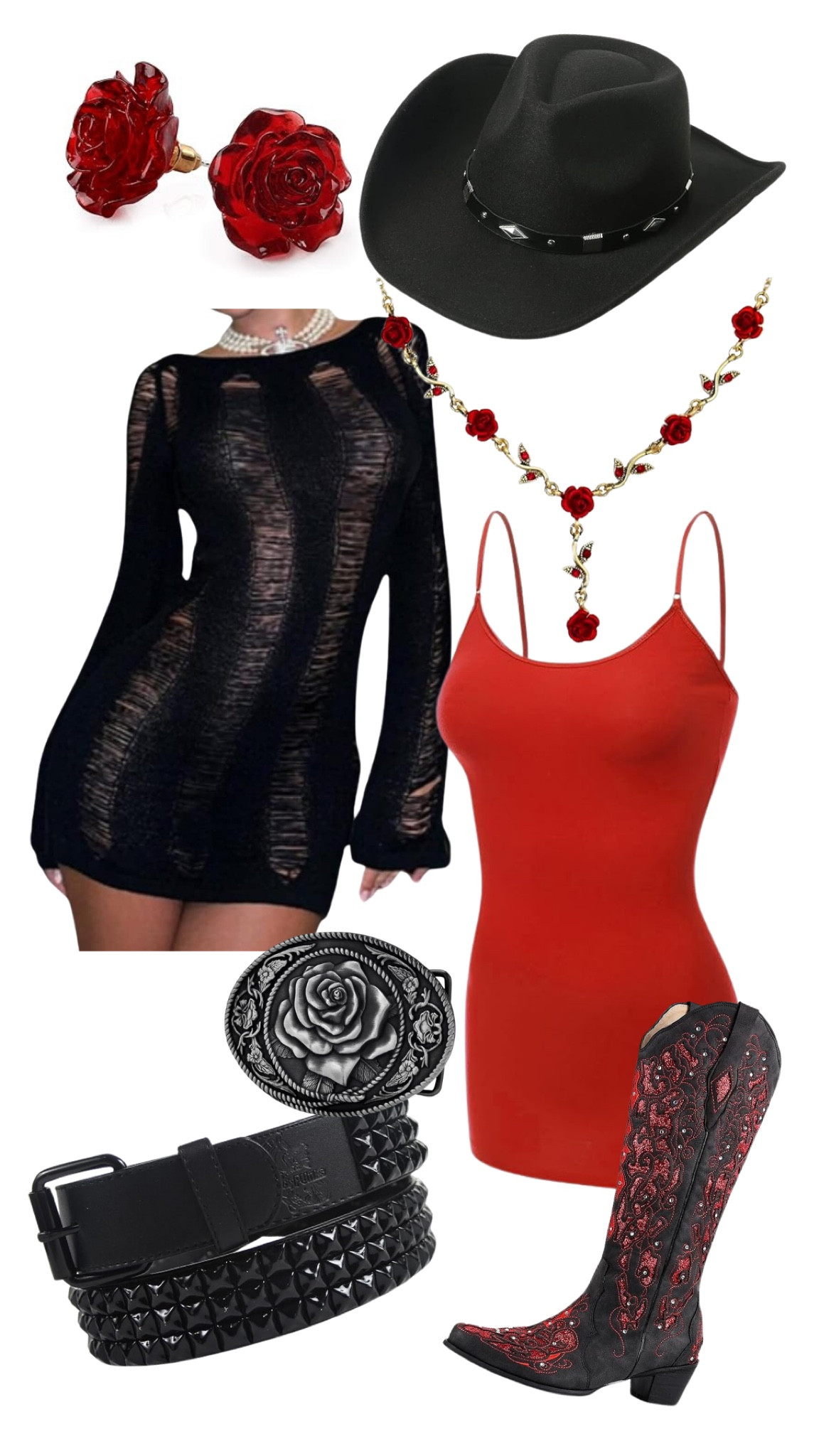 Black and red alt! I love this crochet dress with the rose detailing 🌹 

#LTKparties #LTKFestival #LTKstyletip