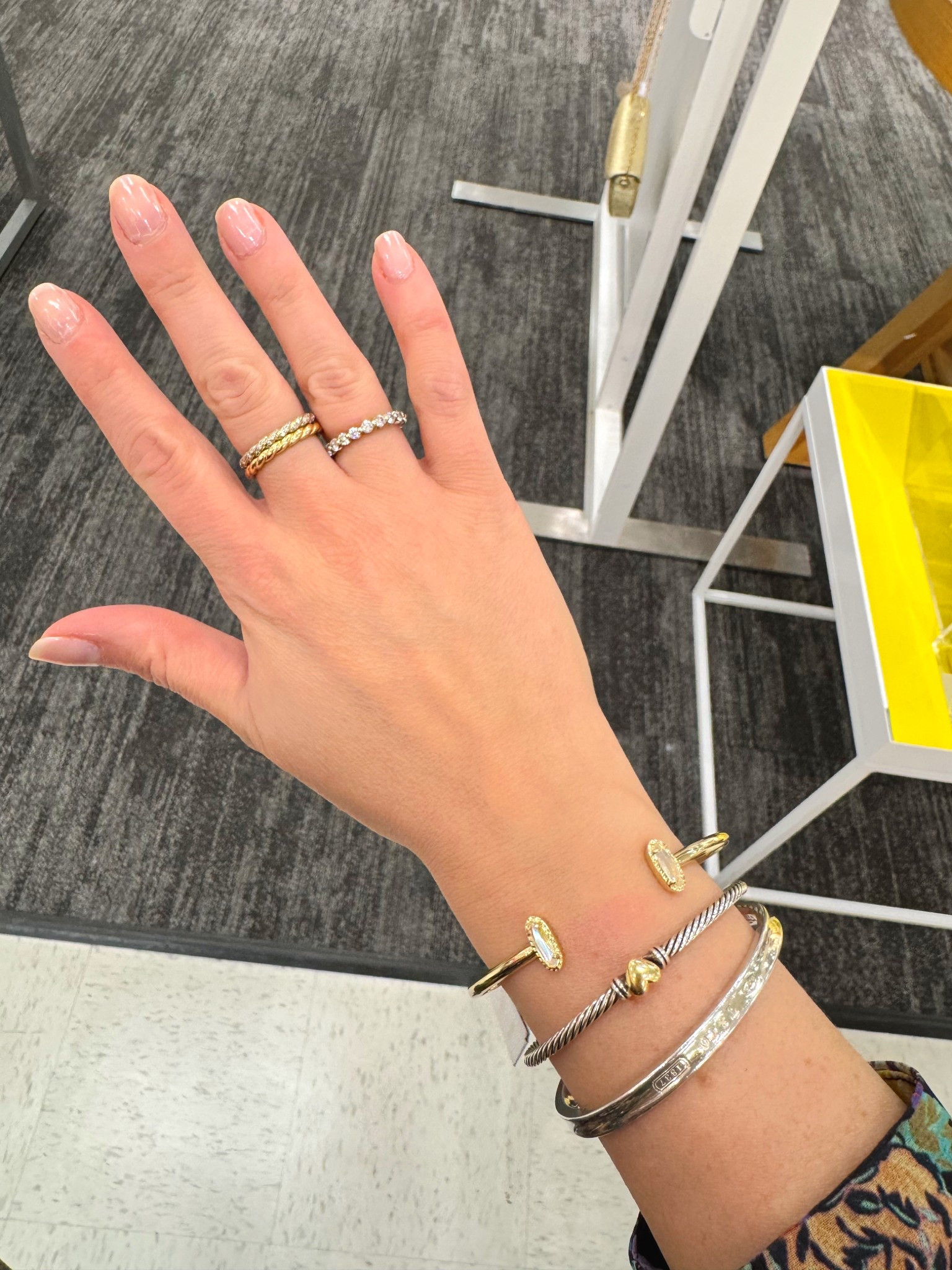 Kendra Scott at Target?! 👀

Okay wait… why is this actually so good?!

Do we add this cuff to my Tiffany & Co. + David Yurman stack or is it too much?? 🤔

Such a good affordable find! @Target 

#LTKselfcare #LTKootd #LTKdayinmylife