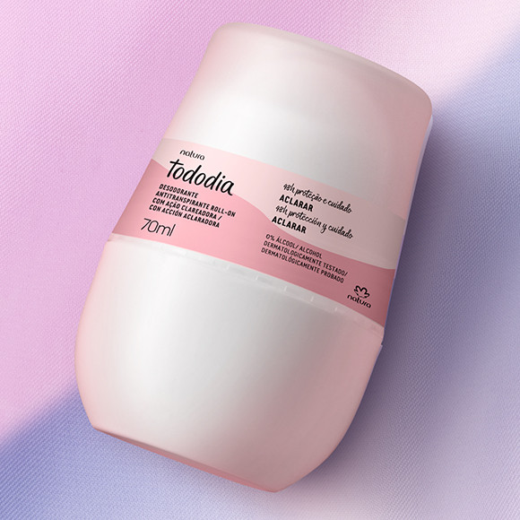 Desodorante Antitranspirante Roll on Tododia Aclarar 70 ml | Natura BR