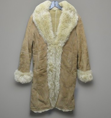 Penny Lane Wilsons Leather Coat Womens M Tan Suede Faux Fur Boho Jacket VTG Y2K | eBay | eBay US