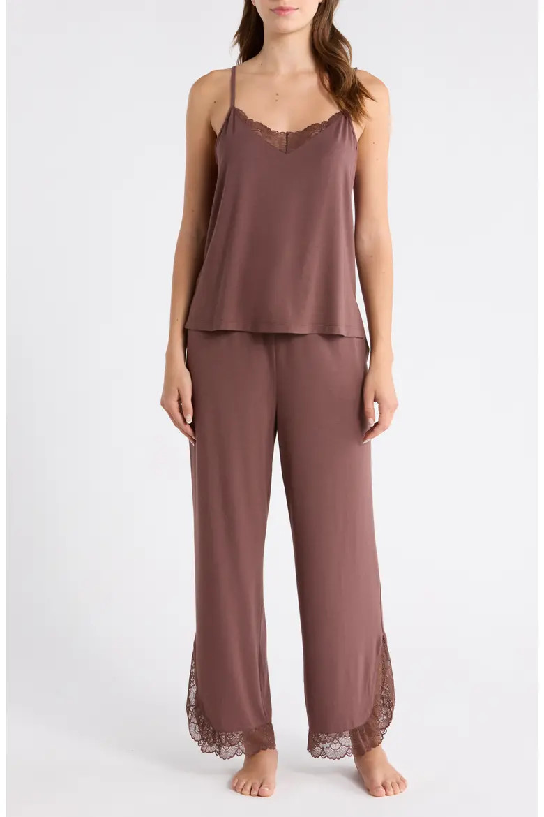Moonlight Eco Lace Trim Pajamas (Women) | Nordstrom | Nordstrom