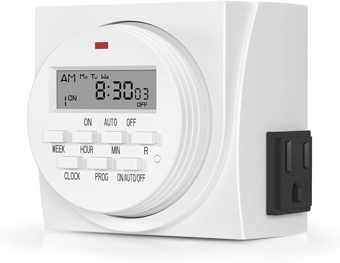 BN-LINK 7 Day Heavy Duty Digital Programmable Timer, FD60 U6, 115V, 60Hz, Dual Outlet, Indoor, fo... | Amazon (US)