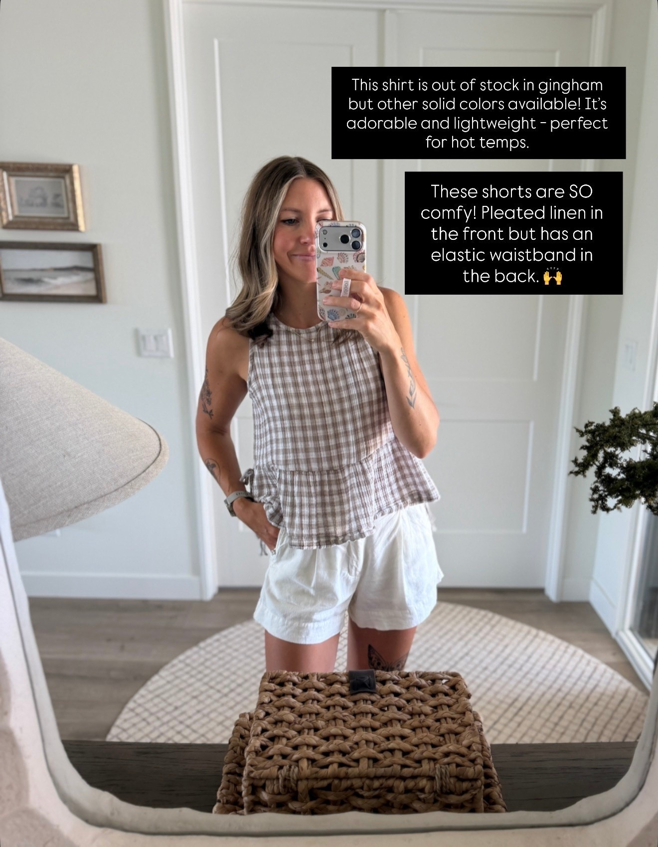 Looove these linen pleated shorts. Fancy in the front, stretchy in the back 🙌 Wearing a S.

#LTKootd #LTKmomlife #LTKSeasonal