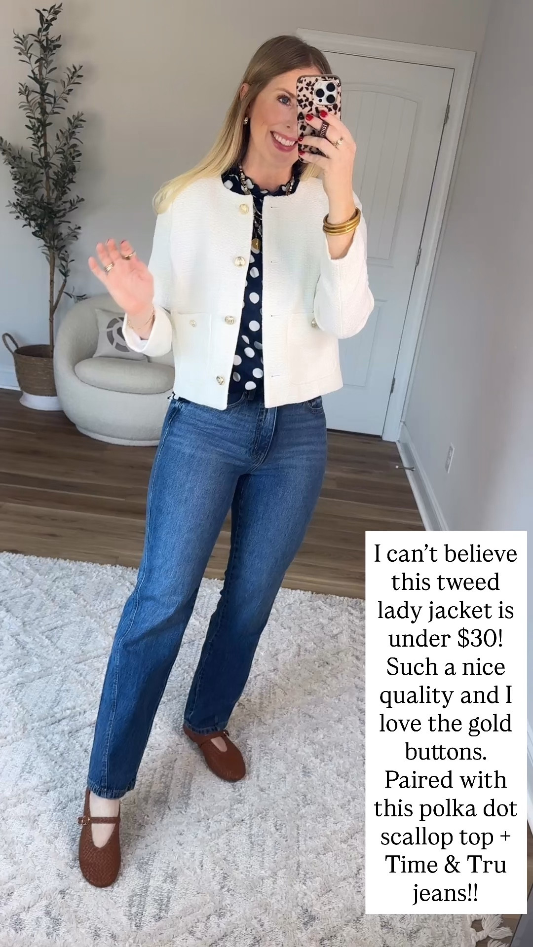 Walmart try on, time and tru, lady jacket, polka dot top

#LTKootd #LTKmomlife #LTKWorkwear