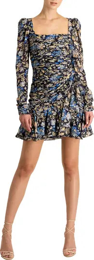 ML Monique Lhuillier Floral Long Sleeve Minidress | Nordstrom | Nordstrom