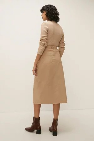 Front Split Midi Skirt | Oasis UK & IE