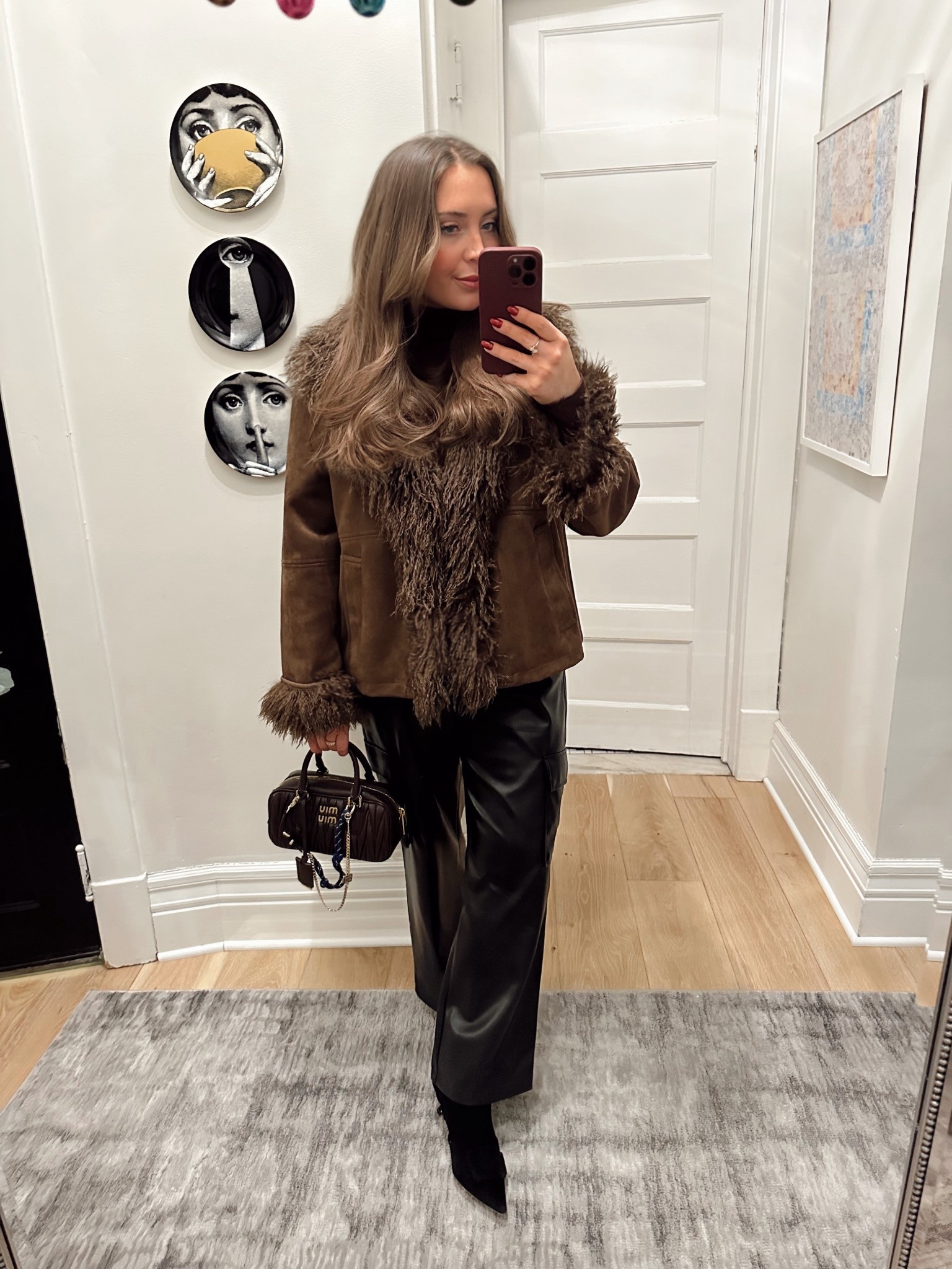 Winter statement look 🤍
Styled this Zara Mongolian faux fur jacket with sleek black leather pants for the ultimate holiday winter outfit. Cozy, elevated, and perfect for a night out, holiday dinner, or any dressy winter look. This combo is such a go-to for festive season layering. 

#LTKHoliday #LTKMidsize #LTKootd