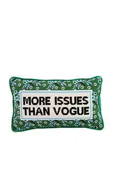 Furbish Studio More Issues Needlepoint Pillow in Green & White from Revolve.com | Revolve Clothing (Global)