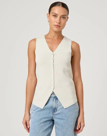 Button Through V Neck Knit Top | Glassons (Australia)