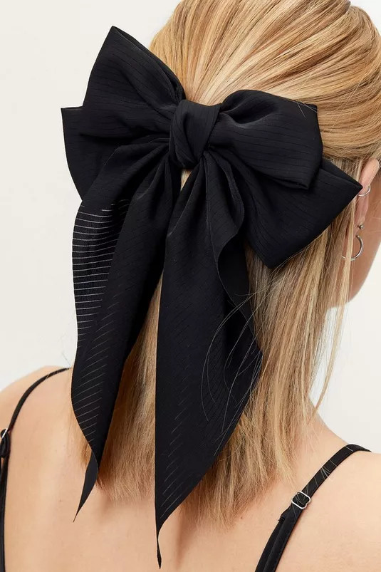 Oversized Printed Double Bow Hair Clip | Nasty Gal (US)