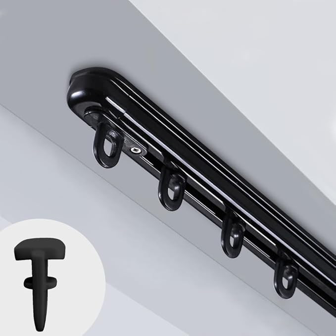 TIPIACE Ceiling Mounting Telescopic Curtain Track Measurement-Free Curtain Rail Suitable for Offi... | Amazon (US)