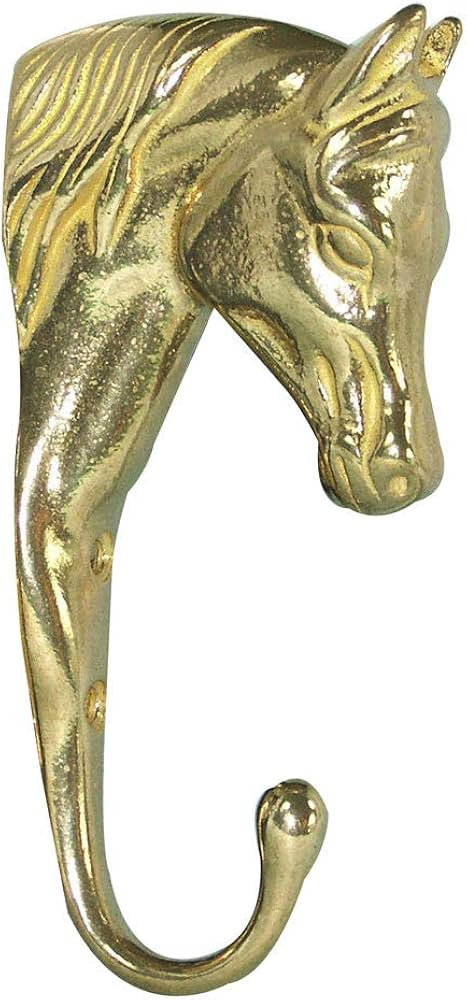 Intrepid International 3-D Brass Horse Head Hanger 6" - Elegance and Functionality for Tack Rooms... | Amazon (US)