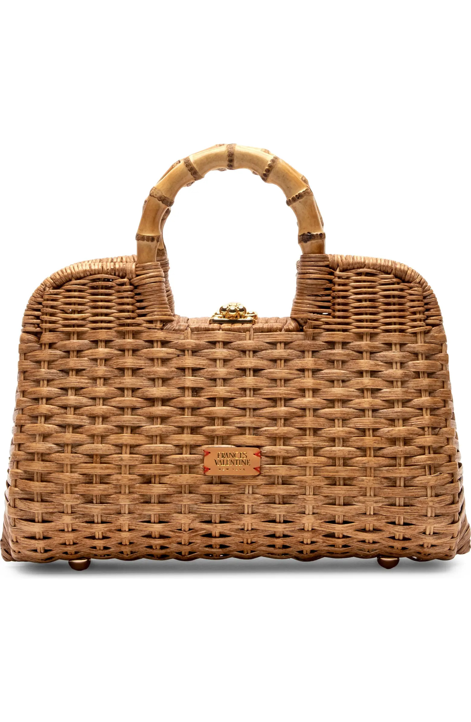 Buzzy Woven Wicker Top Handle Bag | Nordstrom