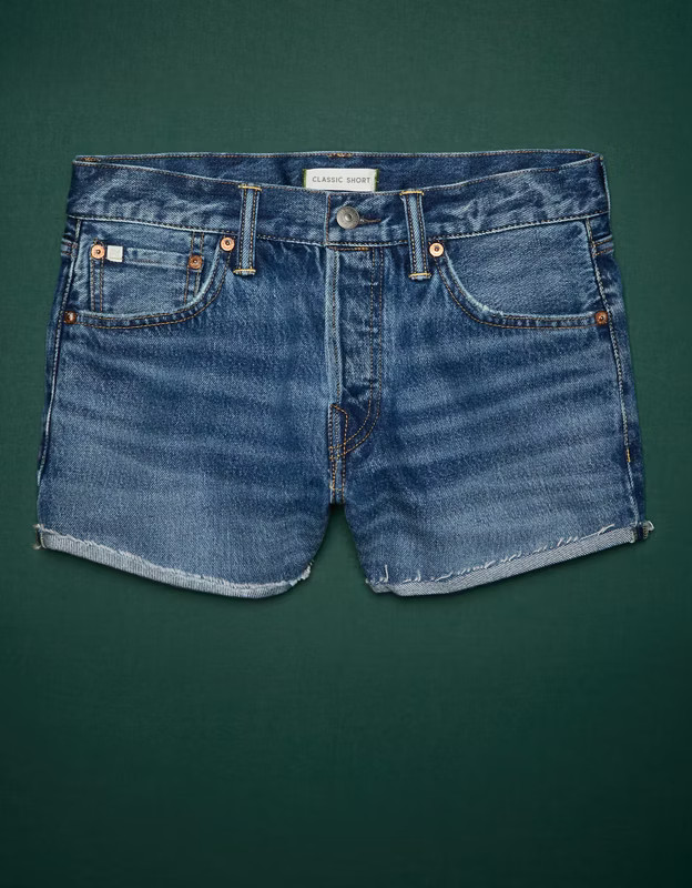 AE77 Premium Classic Denim Short | American Eagle Outfitters (US & CA)