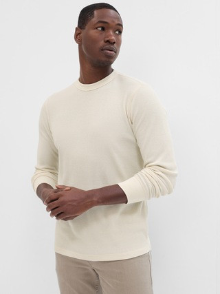 Waffle-Knit Crewneck T-Shirt | Gap Factory