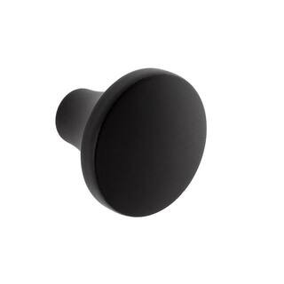 Sumner Street Home Hardware Lancaster 1.125 in. Matte Black Round Cabinet Knob RL062432 - The Hom... | The Home Depot