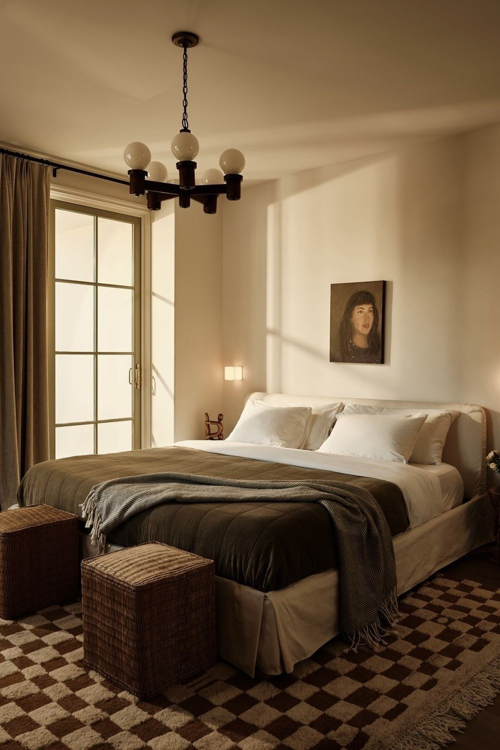 Quiet Luxury Bedroom — Checkered Rug and Earthy Tones for a Hotel-Inspired Look 

 #LTKhome
