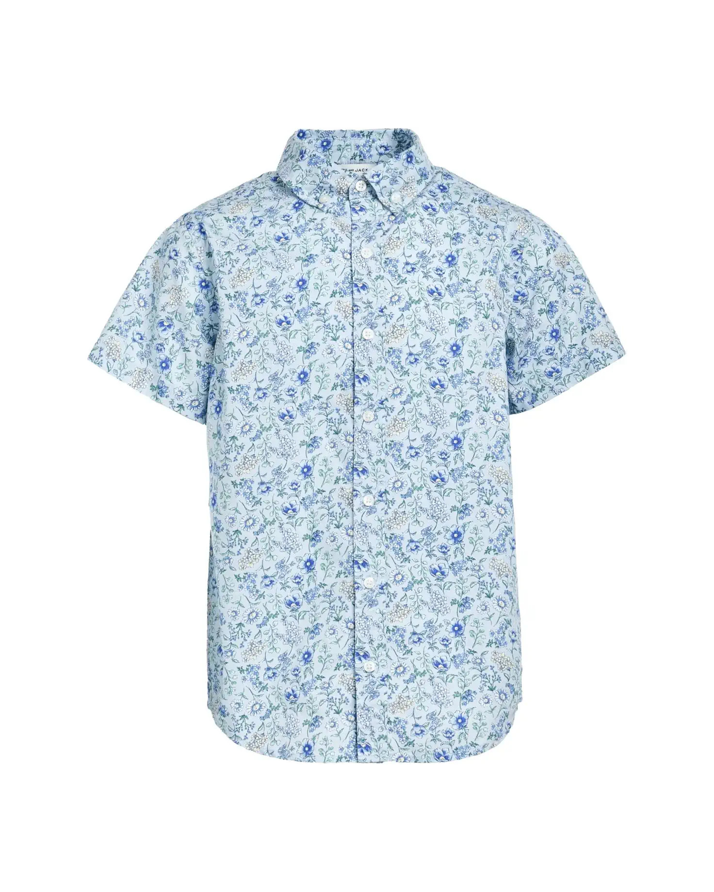 Floral Short Sleeve Button Down Shirt (Toddler/Little Kid/Big Kid) | Zappos