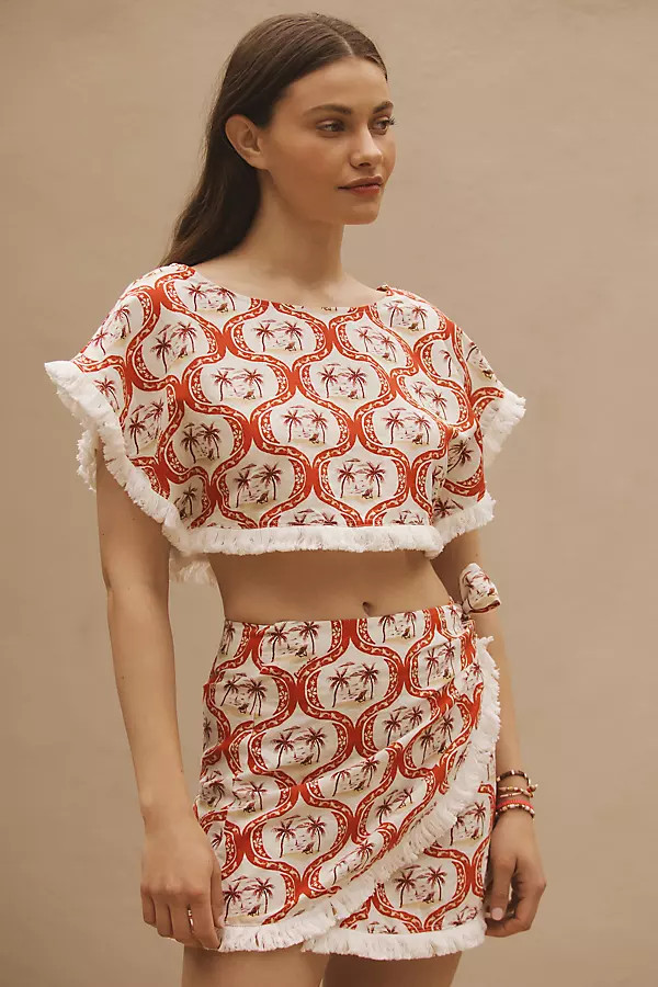 Summer Beach Linen Mini Skirt | Anthropologie (US)