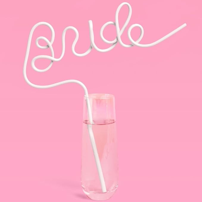 xo, Fetti Bachelorette Party XL White Bride Straw | Bridal Shower Party Decorations | Bride To Be... | Amazon (US)