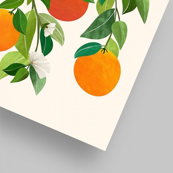 Americanflat Oranges And Blossoms Ii by Modern Tropical Poster | Target
