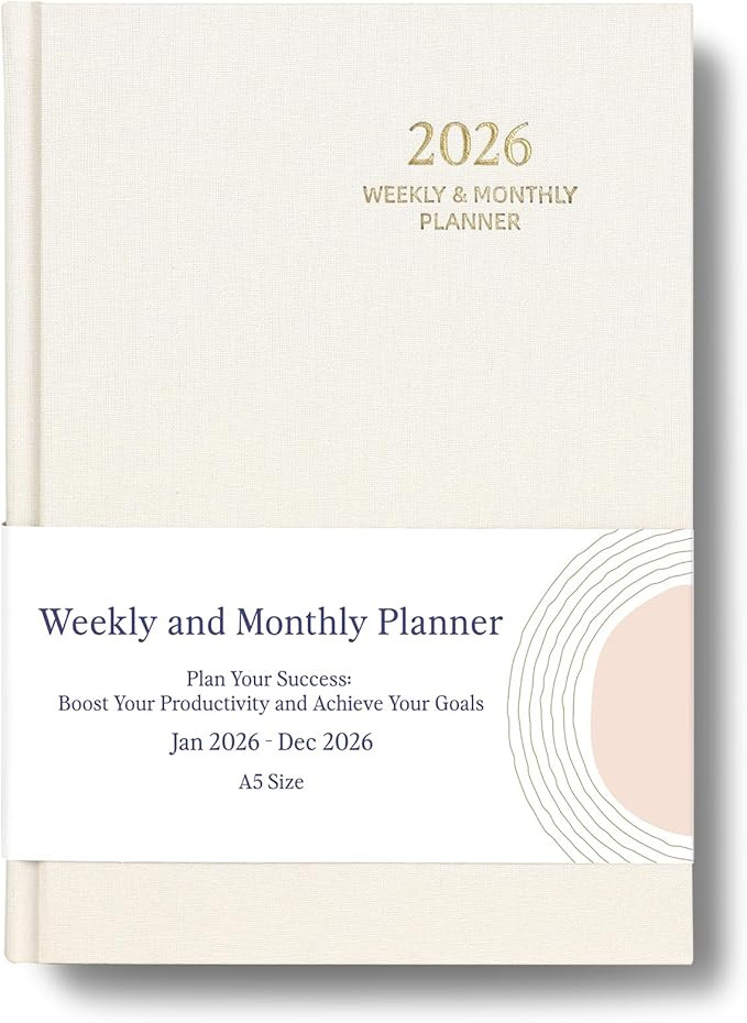 2026 Planner - Weekly and Monthly Planner, January 2026 - December 2026, Linen Hardcover, 2026 Ca... | Amazon (US)