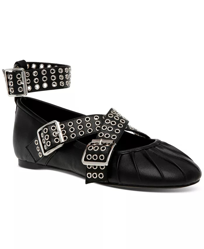 Women's Bryar Strappy Buckled Ballet Flats | Macy's