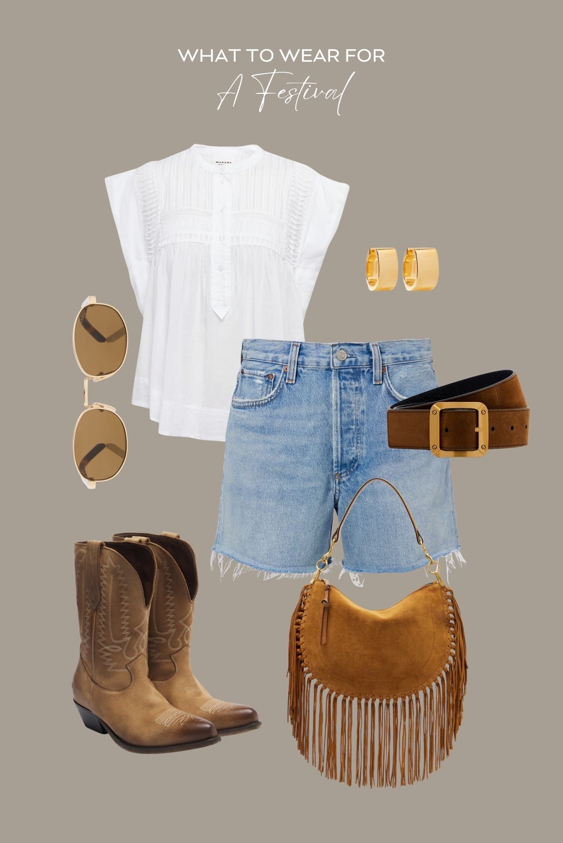 Festival outfit inspo 🎶 🏕️ 

Mytheresa, Isabel Marat, cowboy boots, suede bag, denim shorts, white top

#LTKsummer #LTKfestival