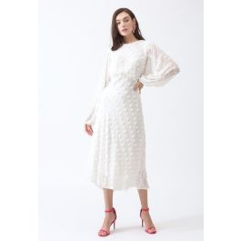 Cotton Candy Sheer Maxi Dress in White | Chicwish